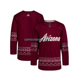 Camiseta Arizona Coyotes Blank Adidas Alternate 2022-2023 Desert Night Vermelho Authentic - Homem